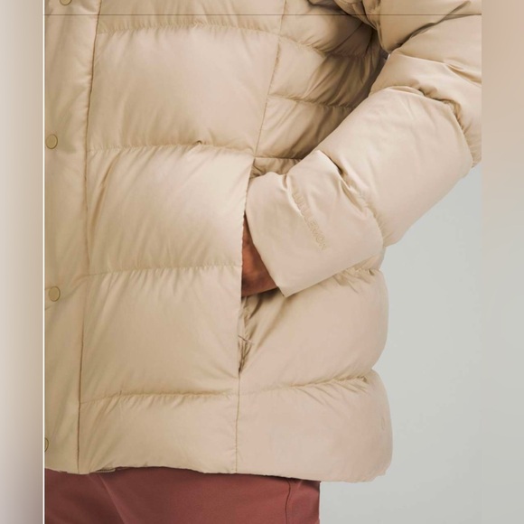 Lululemon Wunder puff jacket trench men’s large tan beige - Picture 6 of 11